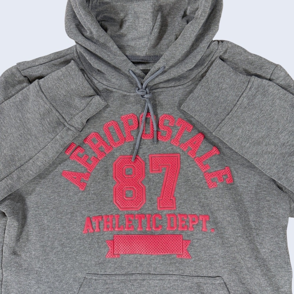 Aeropostale Hoodie Sweatshirt Large Gray Athleisure Normcore Athletic Dept